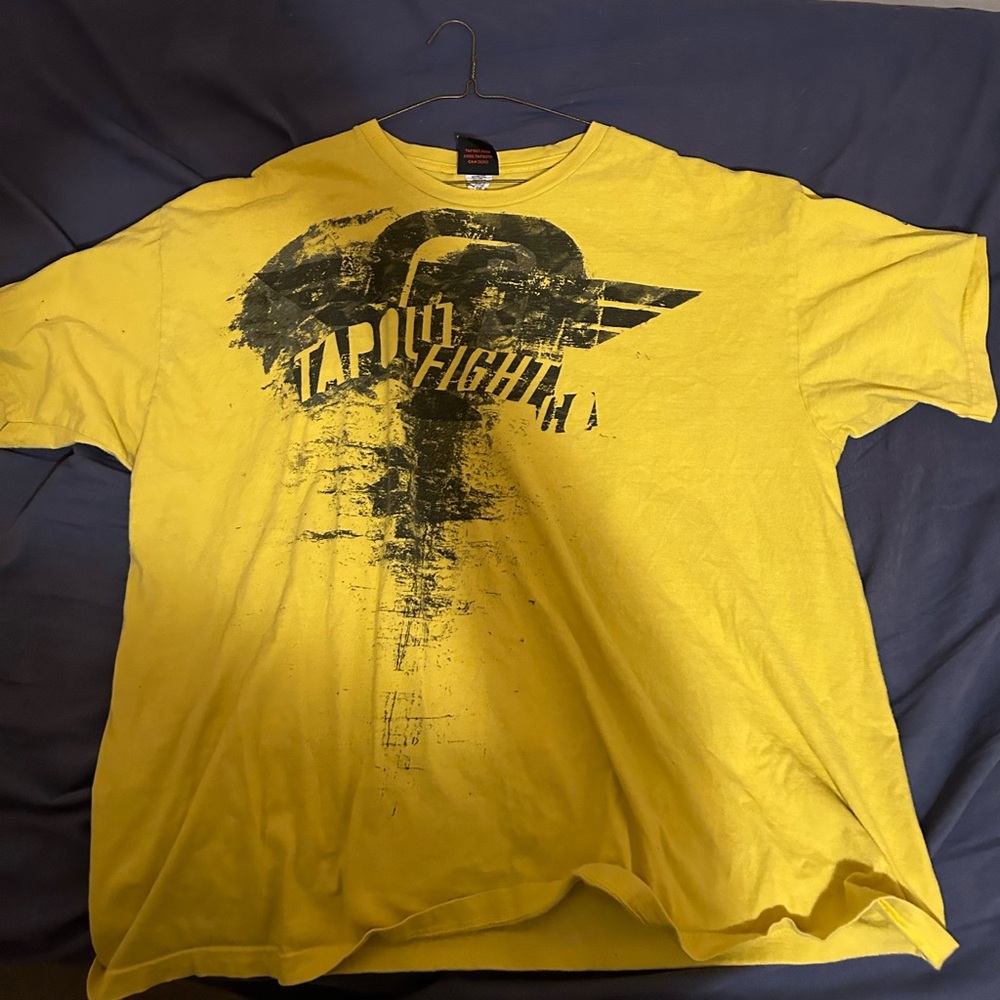 2XL Yellow Tapout Fight Co. Basic Tee